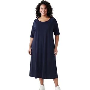 PREMISE Navy Blue Midi Dress Business Casual Plus Size 2X